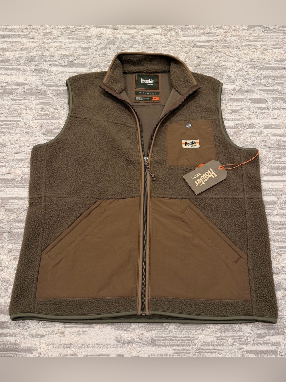 Howler Bros Chisos Vest Men’s Medium Full Zip Sherpa Fleece Warm Outdoors New